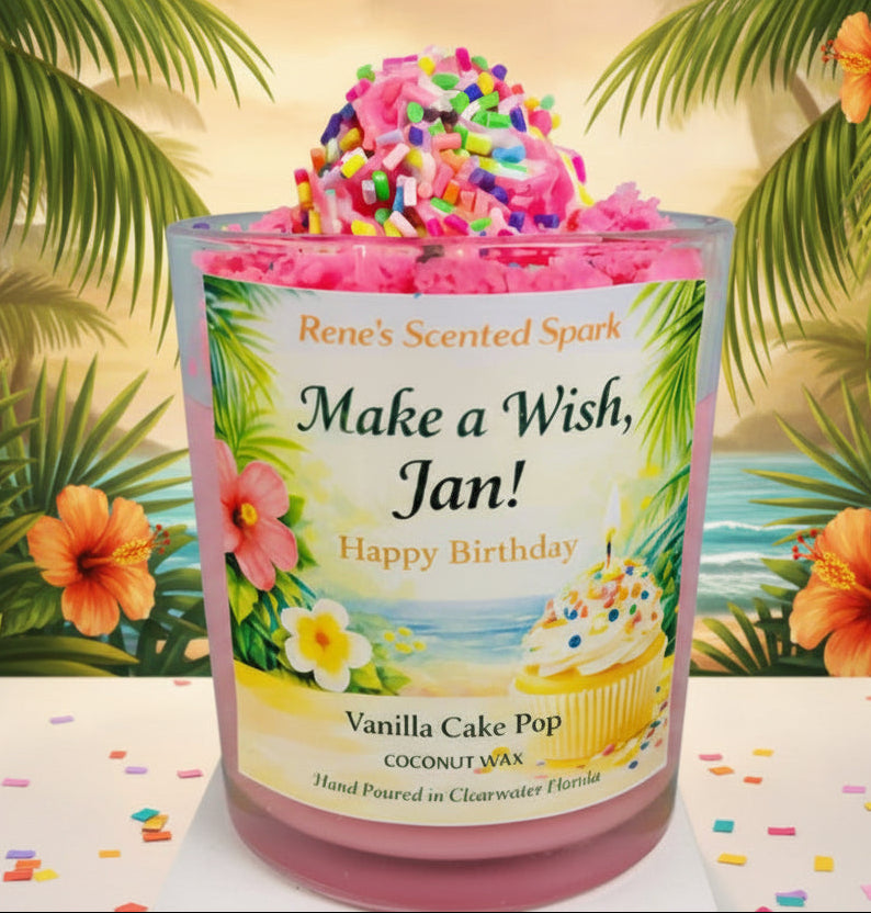 Make a Wish Birthday Candle – Vanilla Cake Pop Scent
