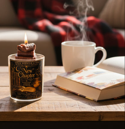 Looking at your New Chapter candle, I wouldn't use backgrounds that look like AI fantasy art. Instead, I'd aim for lifestyle scenes that feel like a real moment someone wants to step into. Those kinds of images tend to perform better because customers imagine the candle in their own home.