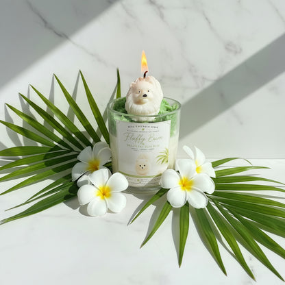 Fluffy Bum — Pomeranian Candle | Brazilian Bum Bum Scent | Hand Sculpted Dog Candle | Dog Mom Gift | Funny Dog Gift