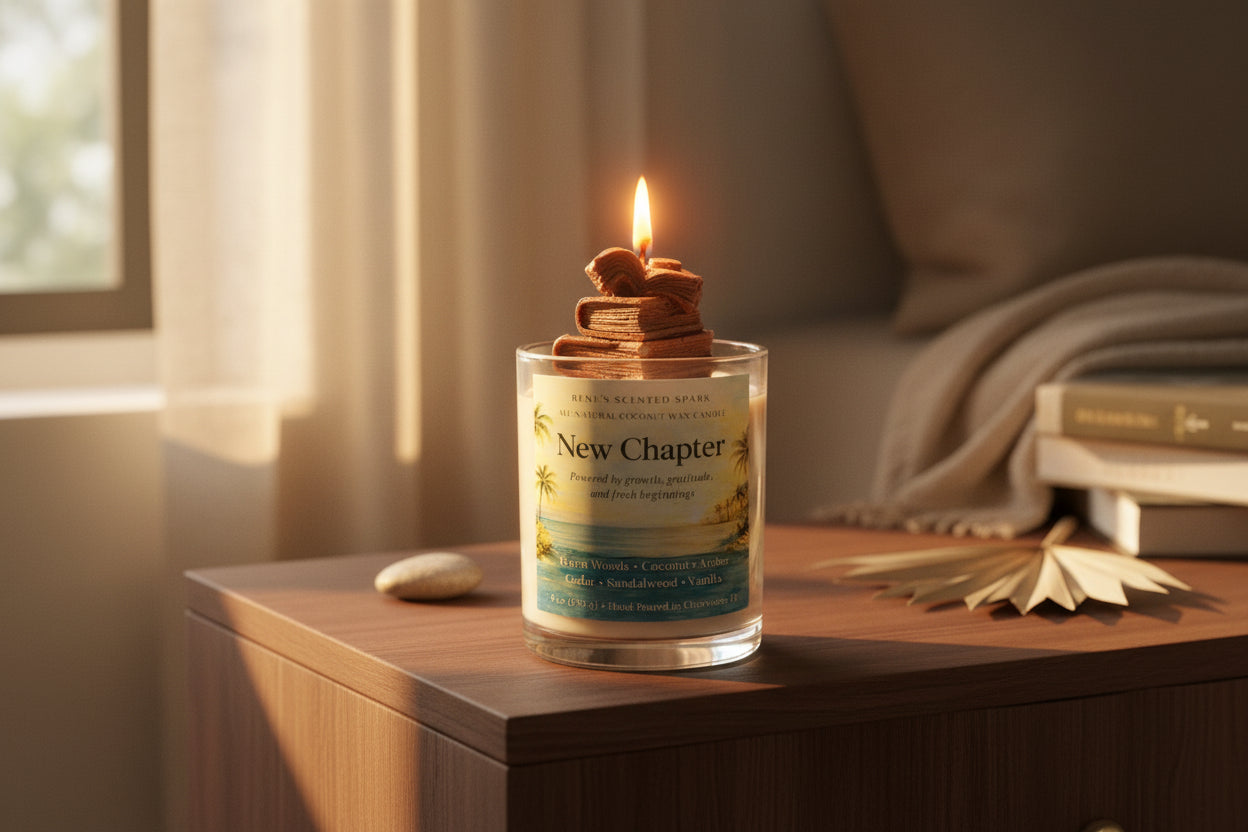 New Chapter – Teakwood & Leather Candle