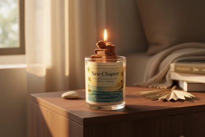 New Chapter – Teakwood & Leather Candle
