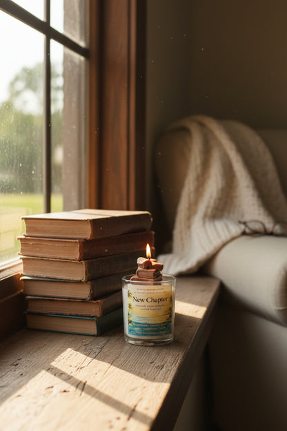 New Chapter – Teakwood & Leather Candle