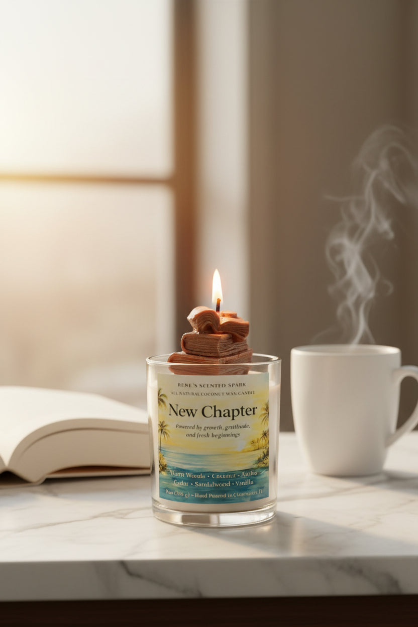 New Chapter – Teakwood & Leather Candle