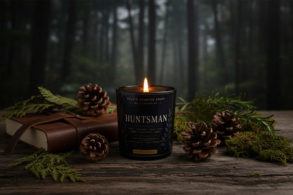 The Huntsman – Luxury Men's Candle | Saffron, Cardamom & Sandalwood | Hand-Poured Coconut Wax | Gift for Him