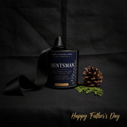 The Huntsman – Luxury Men's Candle | Saffron, Cardamom & Sandalwood | Hand-Poured Coconut Wax | Gift for Him