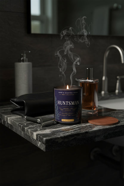 The Huntsman – Luxury Men's Candle | Saffron, Cardamom & Sandalwood | Hand-Poured Coconut Wax | Gift for Him