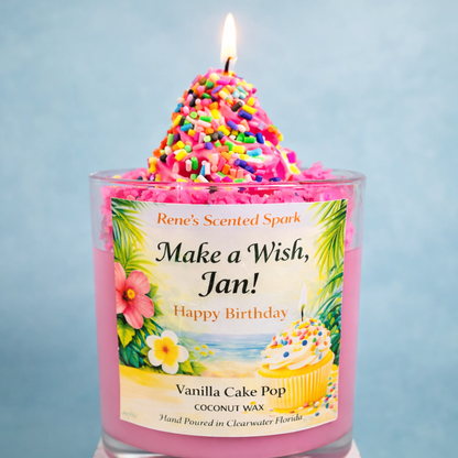Make a Wish Birthday Candle – Vanilla Cake Pop Scent