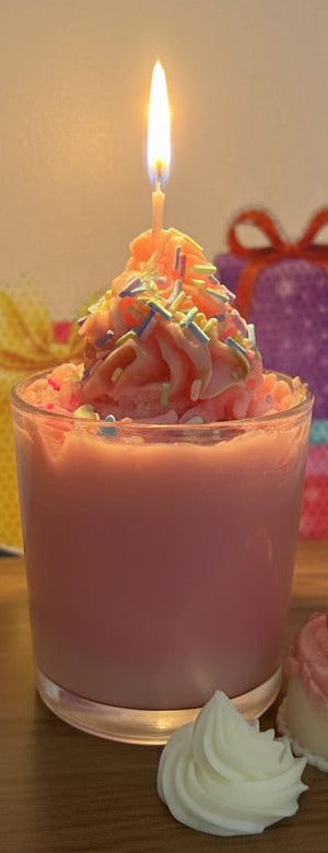 Make a Birthday Wish Candle – Hand-Poured Coconut Wax | Custom Name | Funfetti Sprinkles | Gift for Her or Him