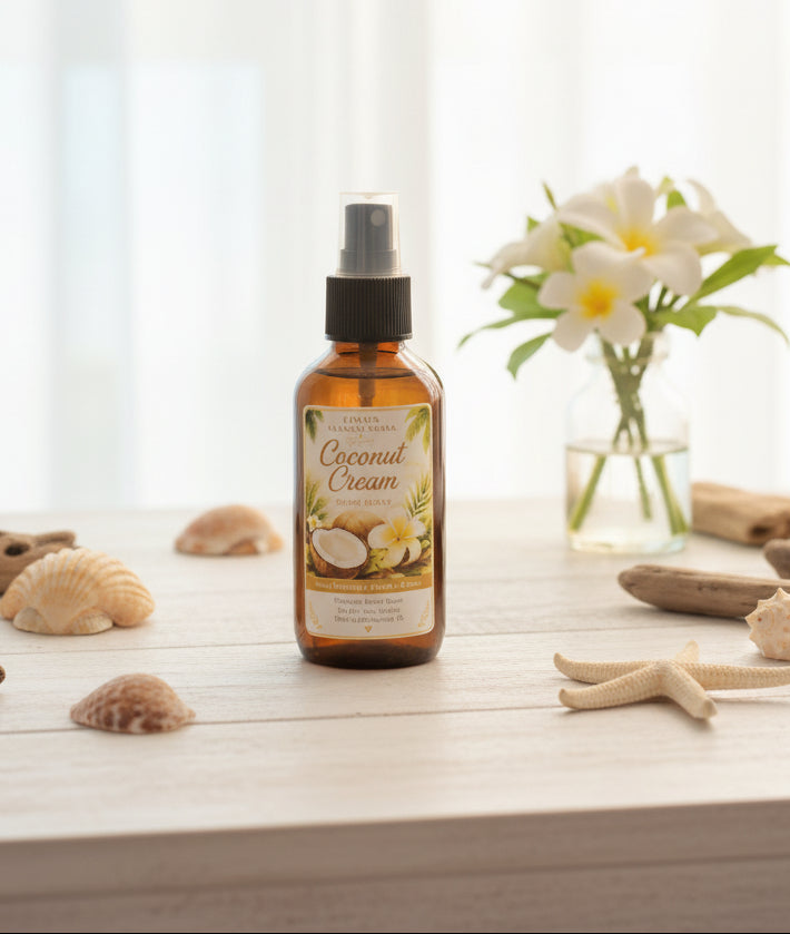 Sugared Coconut & Vanilla Room Spray | Coastal Home Fragrance | Hand Poured Gift | 4 oz