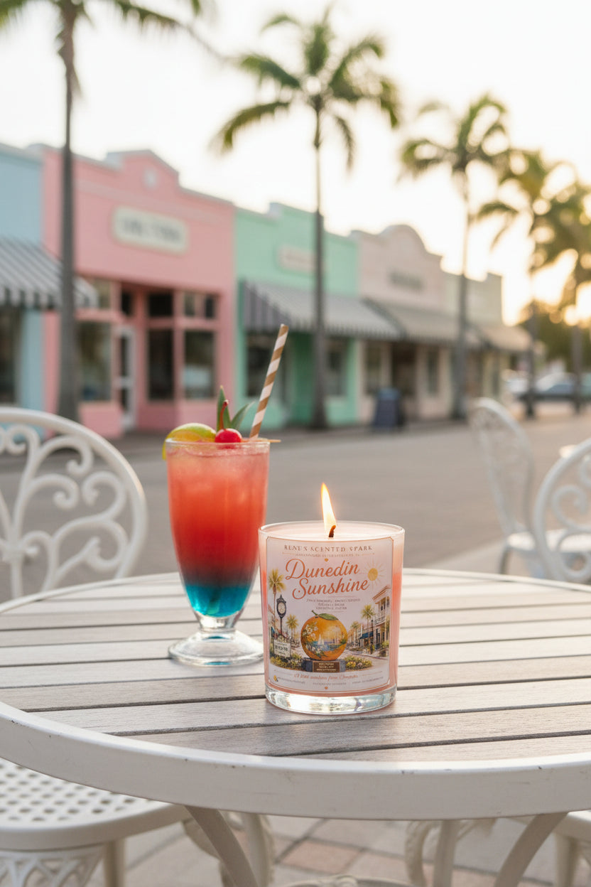 Dunedin Sunshine — Florida Candle | Juicy Orange Sweet Citrus Vanilla Bean | 9 oz Coconut Wax
