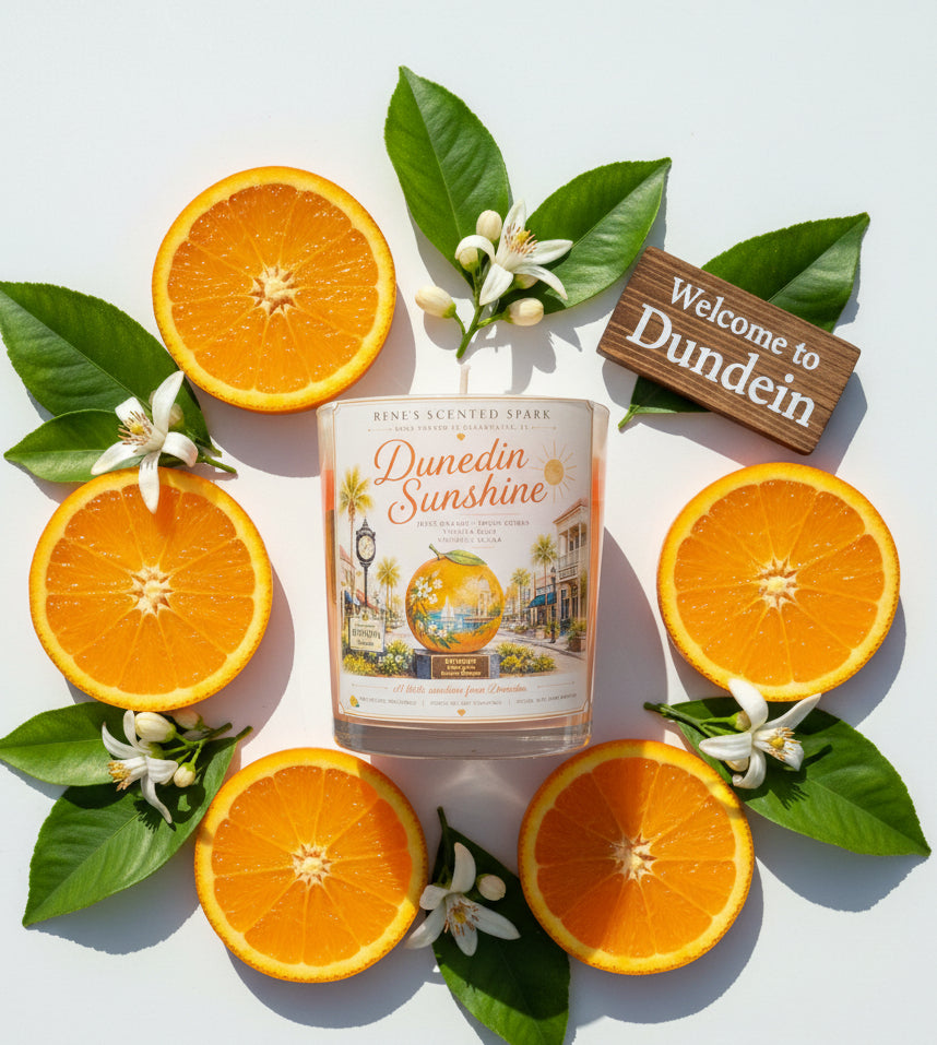 Dunedin Sunshine — Florida Candle | Juicy Orange Sweet Citrus Vanilla Bean | 9 oz Coconut Wax