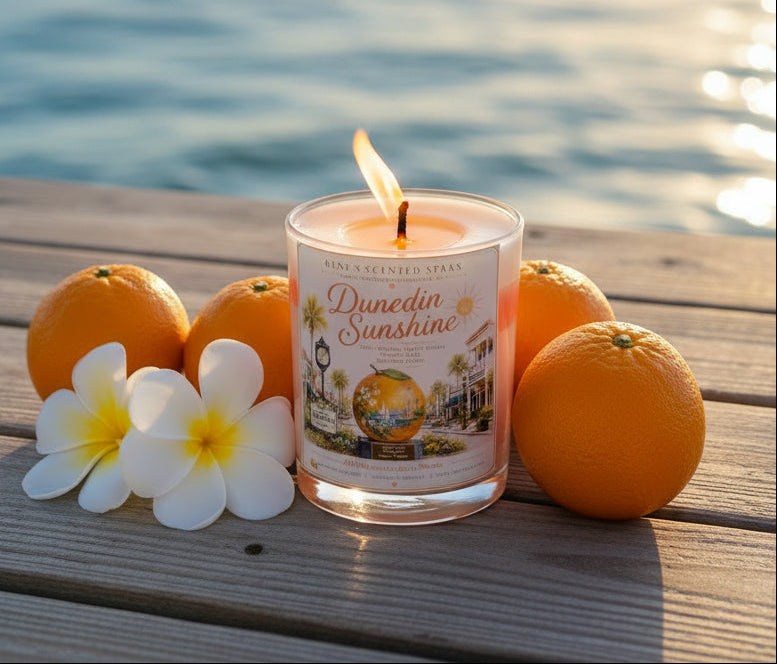 Dunedin Sunshine — Florida Candle | Juicy Orange Sweet Citrus Vanilla Bean | 9 oz Coconut Wax