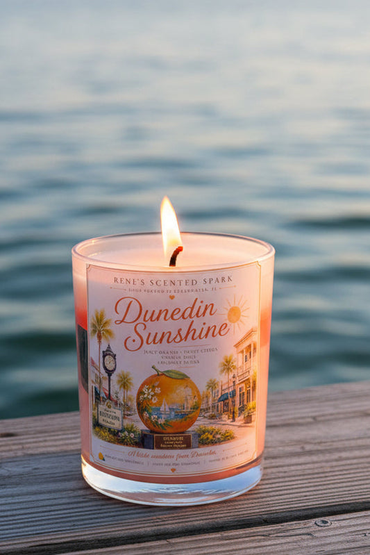 Dunedin Sunshine — Florida Candle | Juicy Orange Sweet Citrus Vanilla Bean | 9 oz Coconut Wax