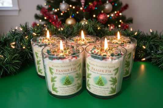 Evergreen Glow Candle | Fraser Fir Candle | Pine & Cedar Scent | Christmas Candle | Holiday Gift | Hand-Poured in Clearwater FL