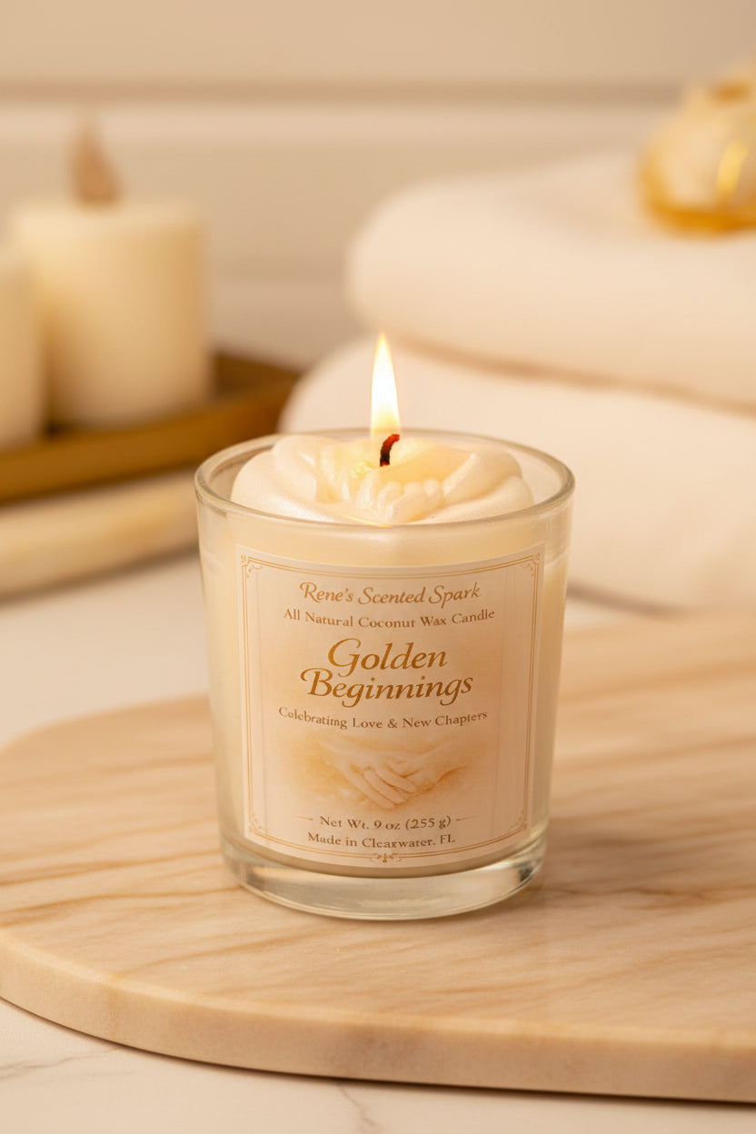 Golden Beginnings – Jasmine & Vanilla Candle