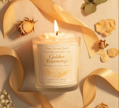 Golden Beginnings – Jasmine & Vanilla Candle