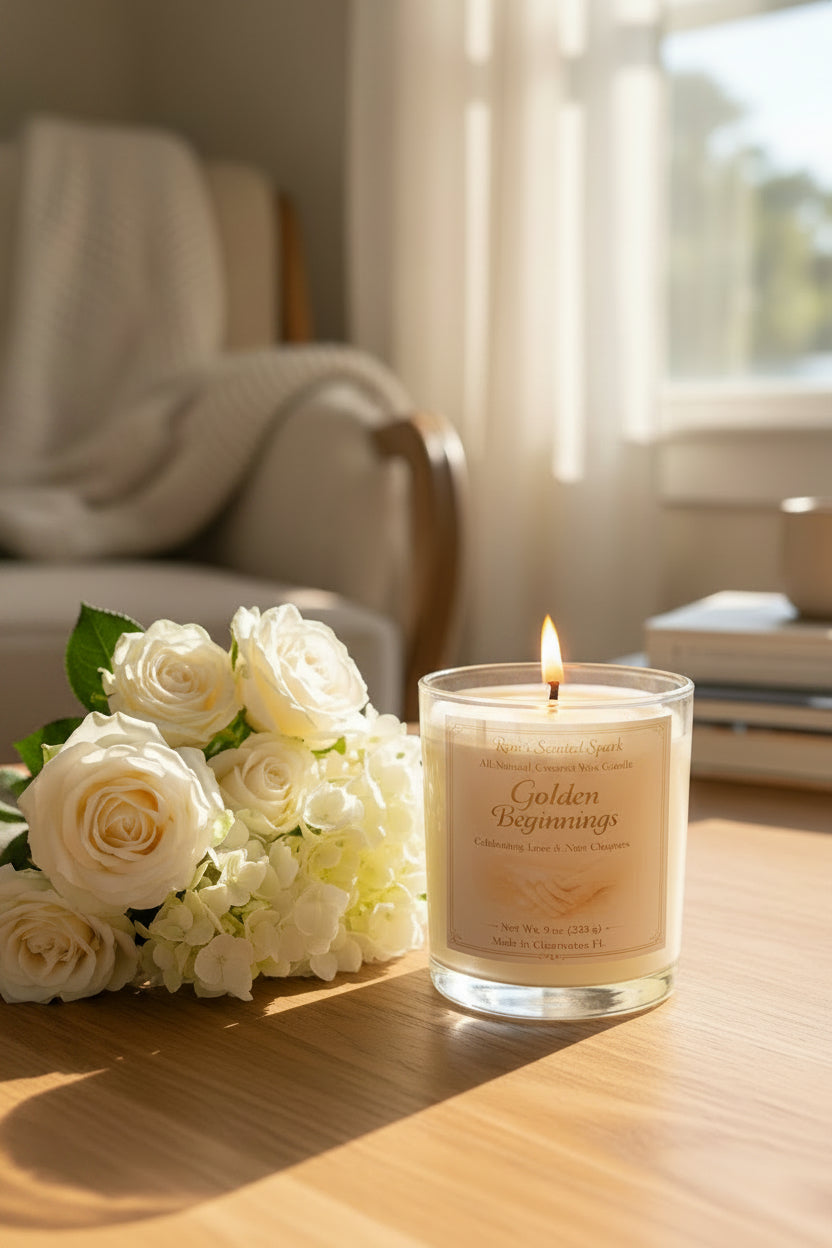 Golden Beginnings – Jasmine & Vanilla Candle