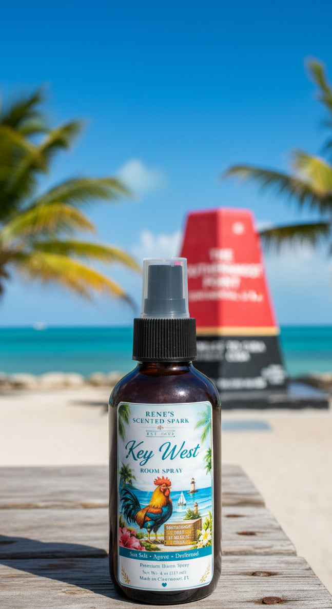 Key West Sea Salt & Agave Room Spray | Coastal Home Fragrance | Hand Poured Gift | 4 oz
