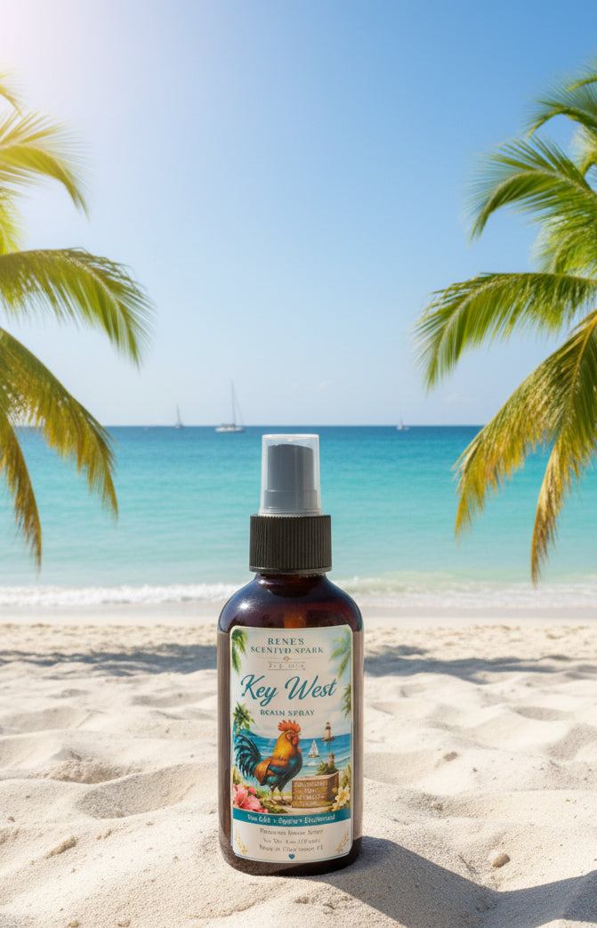 Key West Sea Salt & Agave Room Spray | Coastal Home Fragrance | Hand Poured Gift | 4 oz