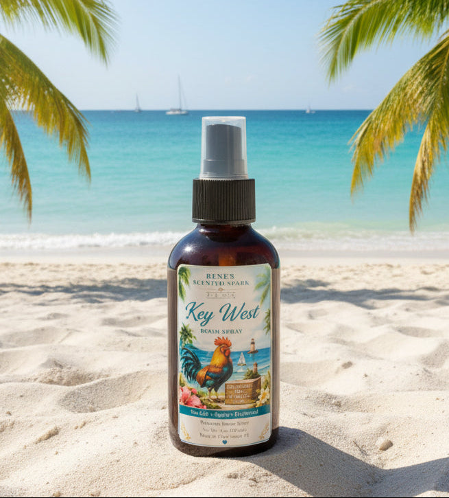 Key West Sea Salt & Agave Room Spray | Coastal Home Fragrance | Hand Poured Gift | 4 oz