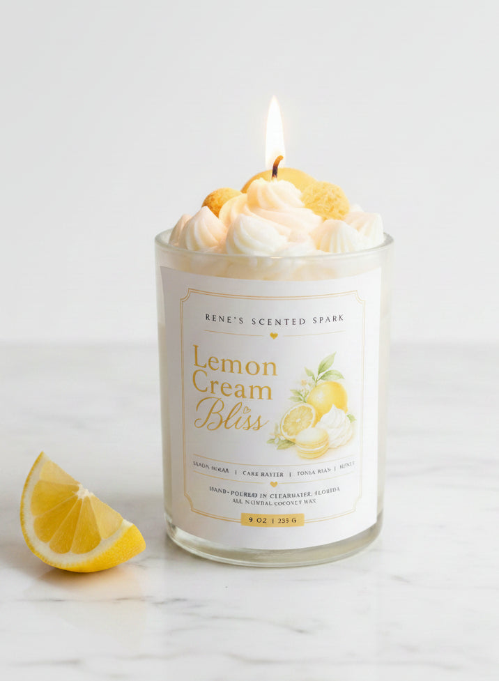Lemon Cream Bliss – Citrus & Vanilla Candle
