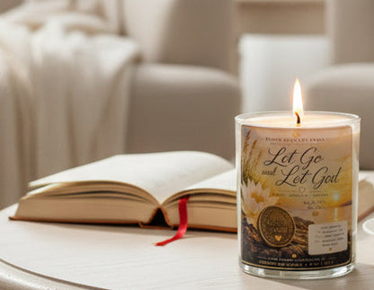 Let Go and Let God Personalized Sobriety Candle