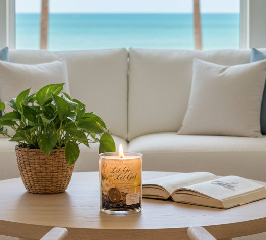 Let Go and Let God Personalized Sobriety Candle