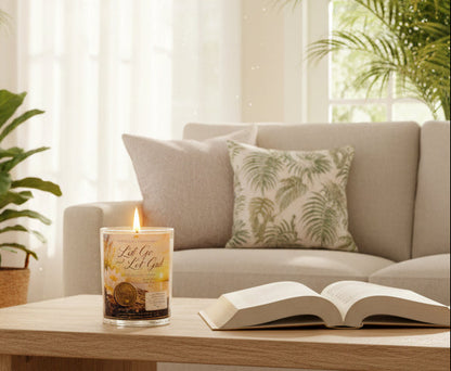 Let Go and Let God Personalized Sobriety Candle