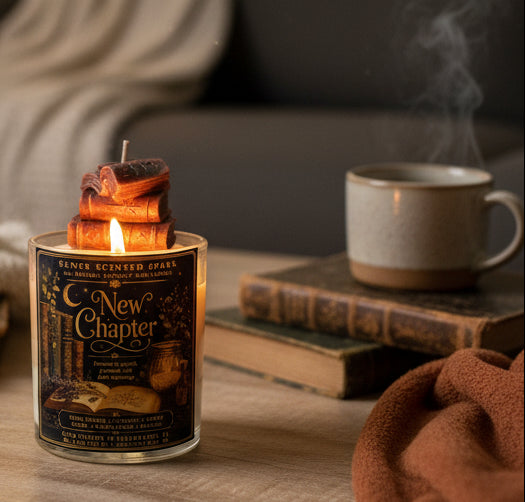 Book Candle Gift | New Chapter | Teakwood & Amber | 45hr