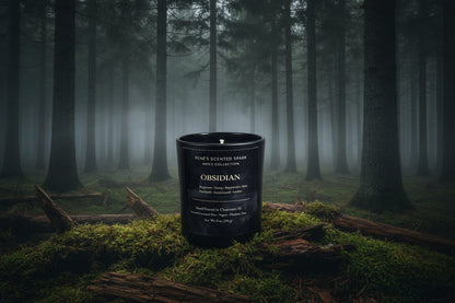 Obsidian – Luxury Men's Candle | Bergamot, Rum, Leather & Sandalwood