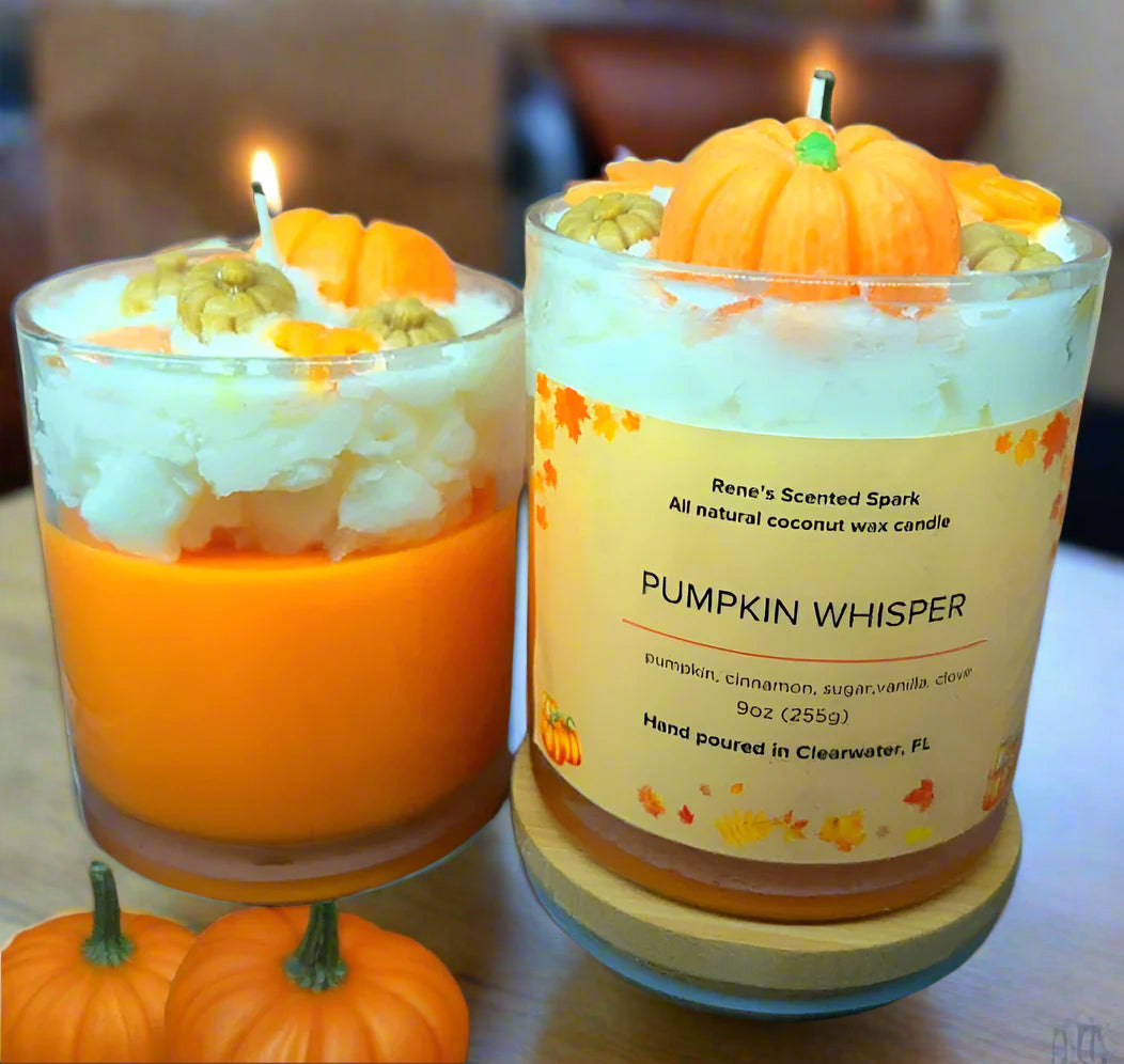 Pumpkin  Spice, Cinnamon and Clove Scented  Candle