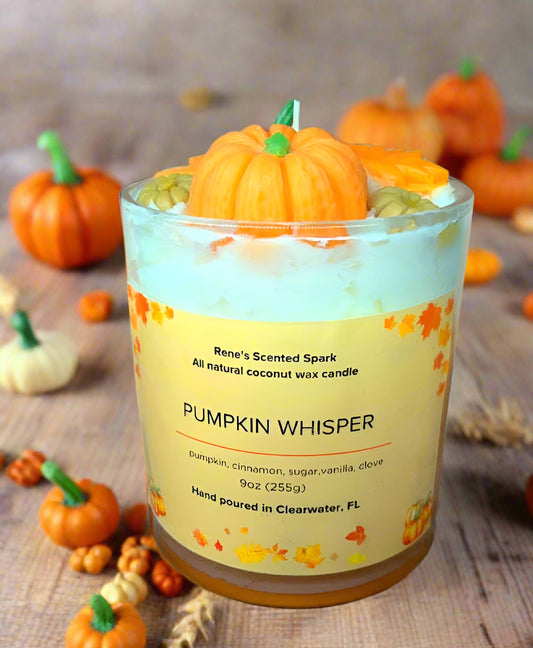 Pumpkin  Spice, Cinnamon and Clove Scented  Candle