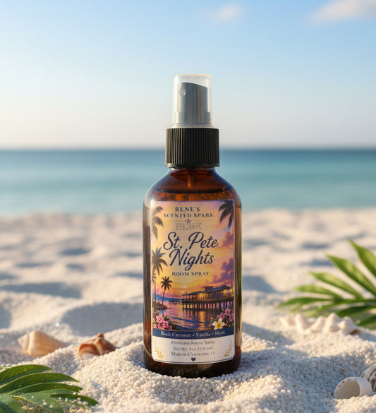 St. Pete Nights Room Spray | Black Coconut Vanilla Musk | Coastal Sunset Home Fragrance | 4 oz