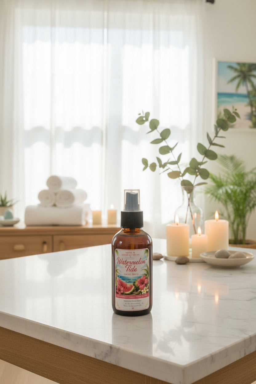 Watermelon Tide Room Spray | Watermelon Pineapple Sea Salt | Coastal Fruity Home Fragrance | 4 oz