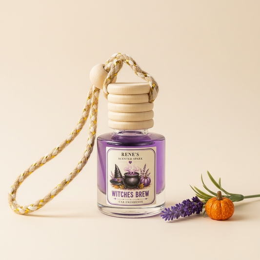 Witches Brew Car Air Freshener | Hanging Car Diffuser for Rearview Mirror | Spiced Woodsy Fall Scent 🧙‍♀️🍂